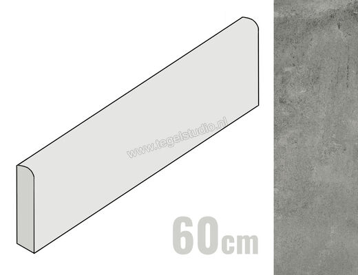  Ragno Clayton Smoke 7x60 cm Plint Mat Vlak Naturale RAQV | 344591