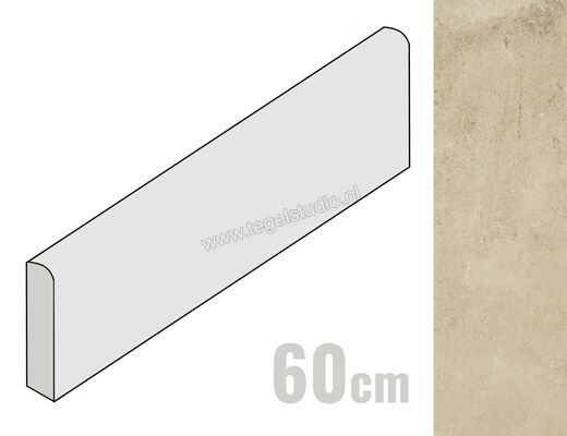  Ragno Clayton Earth 7x60 cm Plint Mat Vlak Naturale RAQT | 344597