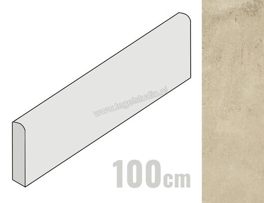  Ragno Clayton Earth 7x100 cm Plint Mat Vlak Naturale RAQN | 344606