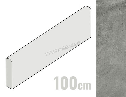  Ragno Clayton Smoke 7x100 cm Plint Mat Vlak Naturale RAQK | 344612