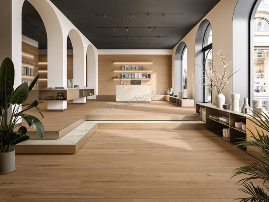  Atlas Concorde Log Deep Oak 20x120 cm Vloertegel / Wandtegel Mat Vlak Naturale AX3G | 345113