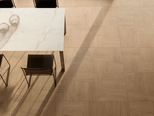 Atlas Concorde Log Icon Oak 120x120 cm Vloertegel / Wandtegel Modern Frame 1 Mat Vlak Naturale AX4N | 346496