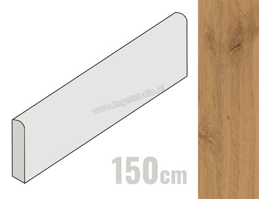  Atlas Concorde Log Amber Oak 7.2x150 cm Plint Mat Vlak Naturale AX31 | 349211