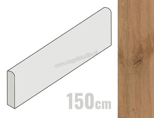  Atlas Concorde Log Deep Oak 7.2x150 cm Plint Mat Vlak Naturale AX32 | 349214