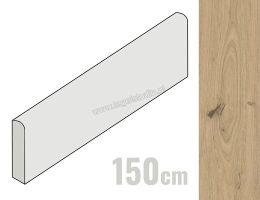  Atlas Concorde Log Moon Oak 7.2x150 cm Plint Mat Vlak Naturale AX33 | 349217