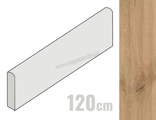  Atlas Concorde Log Icon Oak 7.2x120 cm Plint Mat Vlak Naturale AX3U | 349220