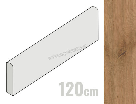  Atlas Concorde Log Deep Oak 7.2x120 cm Plint Mat Vlak Naturale AX3X | 349229