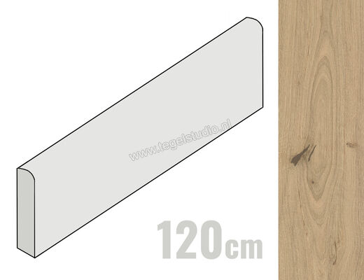  Atlas Concorde Log Moon Oak 7.2x120 cm Plint Mat Vlak Naturale AX3Y | 349232