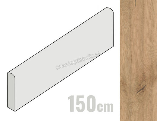  Atlas Concorde Log Icon Oak 7.2x150 cm Plint Mat Vlak Naturale AX3Z | 349235