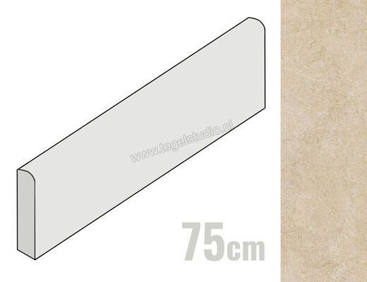  Ragno Realstone_Argent Miele 7x75 cm Plint Mat Vlak Naturale R9TP | 349577