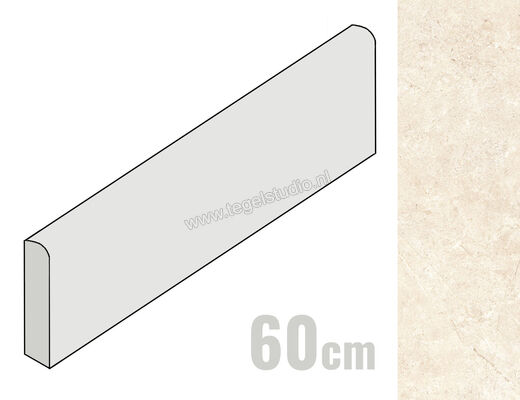  Ragno Realstone_Argent Avorio 7x60 cm Plint Mat Vlak Naturale R9SE | 349595