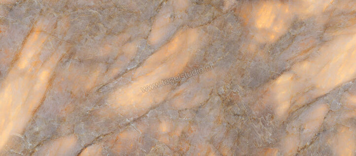  Emilceramica Tele Di Marmo Lumia Golden Ambra 120x278 cm Vloertegel / Wandtegel Glanzend Vlak Full Lappato EN7Y | 353326