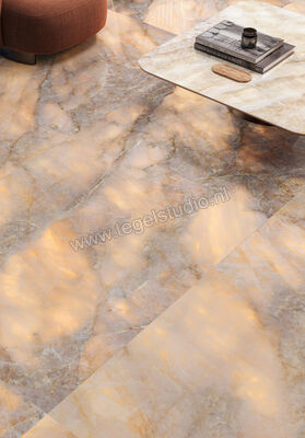  Emilceramica Tele Di Marmo Lumia Golden Ambra 120x120 cm Vloertegel / Wandtegel Glanzend Vlak Full Lappato EN84 | 353368
