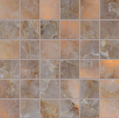  Emilceramica Tele Di Marmo Lumia Golden Ambra 30x30 cm Mozaiek 5x5 Glanzend Vlak Full Lappato EN9L | 353494