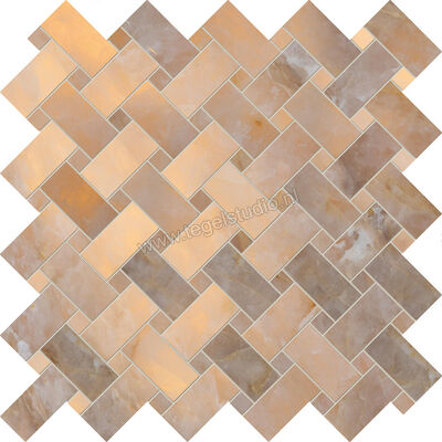 Emilceramica Tele Di Marmo Lumia Golden Ambra 30x30 cm Special Intrecci Glanzend Vlak Full Lappato ENA8 | 353506