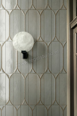  Marazzi Terramater Dune 9.1x37.5 cm Wandtegel Struttura 3D Losanga Glanzend Gestructureerd Lux MPM6 | 353770