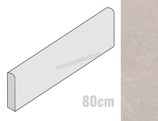  Ceramiche Caesar Materica Polvere 7.2x80 cm Plint Mat Vlak Naturale AFXT CAE | 353887
