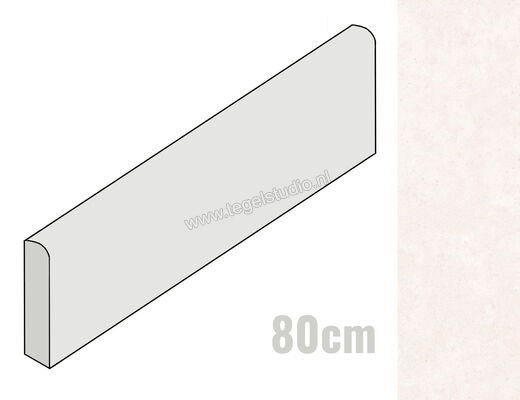  Ceramiche Caesar Materica Bianco 7.2x80 cm Plint Mat Vlak Naturale AFXR CAE | 353893