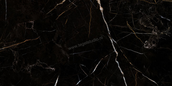  Ceramiche Caesar Anima Nero Atlante 60x120 cm Vloertegel / Wandtegel Glanzend Vlak Lucidato ADNV CAE | 354721