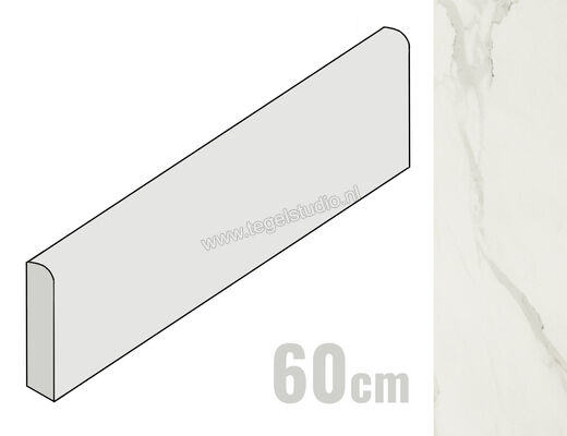  Ceramiche Caesar Anima Calacatta Oro 7.2x60 cm Plint Glanzend Vlak Lucidato ACGN CAE | 354826