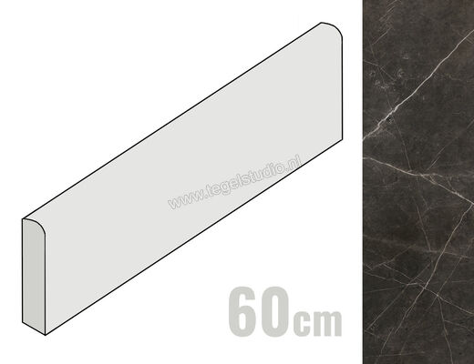  Ceramiche Caesar Anima Graphite 7.2x60 cm Plint Glanzend Vlak Lucidato ACGK CAE | 354829