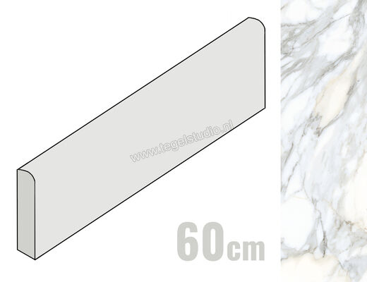  Ceramiche Caesar Anima Ever Apuan Gold 7.2x60 cm Plint Glanzend Vlak Lucidato AFDZ CAE | 354832