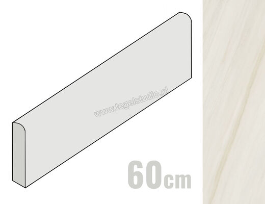  Ceramiche Caesar Anima Wonder Snow 7.2x60 cm Plint Glanzend Vlak Lucidato AHBS CAE | 356236