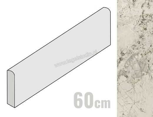  Ceramiche Caesar Anima Wonder Glacier 7.2x60 cm Plint Glanzend Vlak Lucidato AHBT CAE | 356239