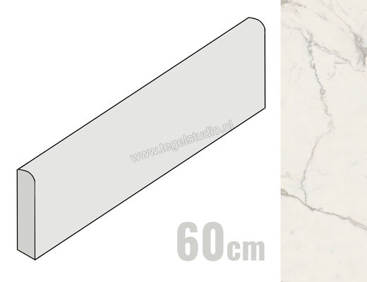  Ceramiche Caesar Anima Futura Majestic White 7.2x60 cm Plinthe Glanzend Vlak Lucidato AGGD CAE | 356683