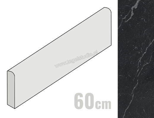  Ceramiche Caesar Anima Futura Unique Black 7.2x60 cm Plinthe Glanzend Vlak Lucidato AGGF CAE | 356689