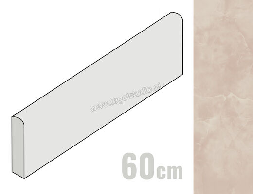  Ceramiche Caesar Anima Futura Pink Onyx 7.2x60 cm Plinthe Glanzend Vlak Lucidato AGGI CAE | 356698