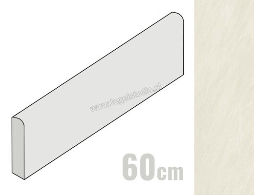  Ceramiche Caesar Key_Mood Cotton 7.2x60 cm Plint Mat Gestructureerd Naturale AGIB CAE | 358975