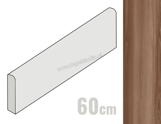  Ceramiche Caesar Life Walnut 6.2x60 cm Plint Mat Gestructureerd Naturale AGSK CAE | 358981