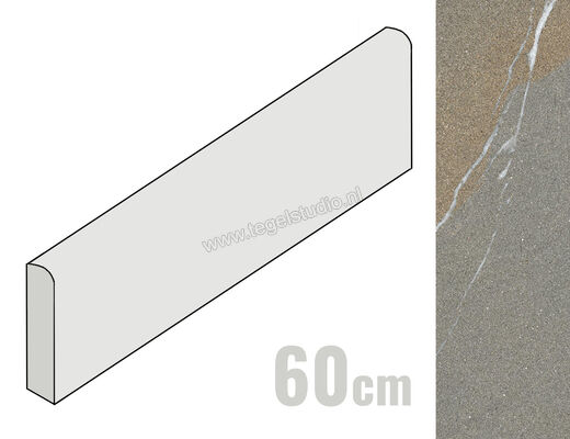  Ceramiche Caesar Shapes of Italy Iulia 7.2x60 cm Plint Mat Vlak Naturale AFQK CAE | 360466