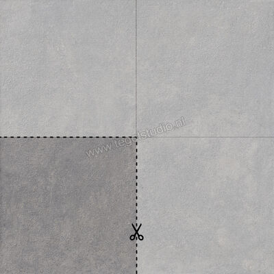  Ceramiche Caesar Materica Outdoor Antracite 40x40x2 cm Terrastegel Schnittmuster Mat Gestructureerd Naturale AFXI CAE SM | 363856