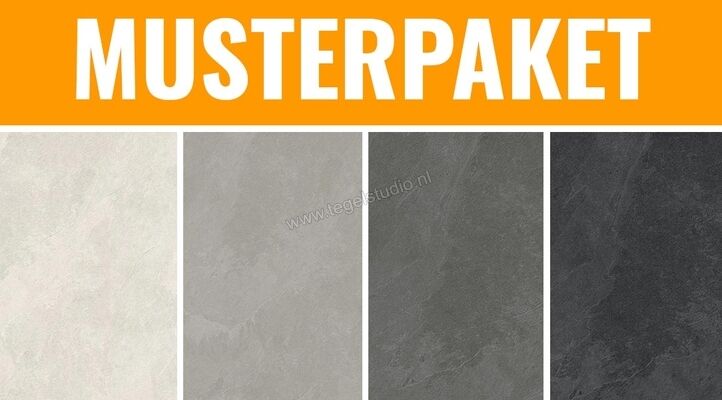  Ceramiche Caesar Slab2 Ice Cloud Iron Dark 30x30 cm Musterpaket Mat Vlak Naturale MPSlab1 | 363859