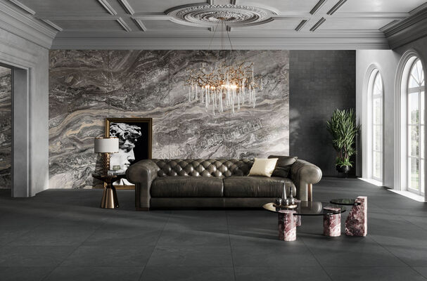  Ceramiche Caesar Slab2 Dark 120x120 cm Vloertegel / Wandtegel Mat Vlak Touch Plus AG0H CAE | 364084