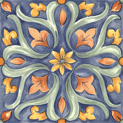  Ragno Amuri Multicolor 20x20 cm Decor Maiolica Tappeto 4 Glanzend Vlak Naturale RC8K | 365278