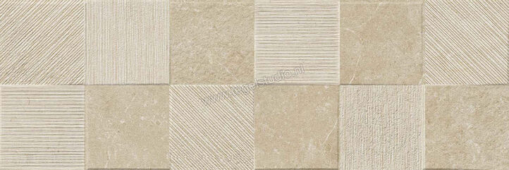  Ragno Eterna Greige 30x90 cm Wandtegel Quadro 3D Mat Gestructureerd Naturale R8HW | 365749
