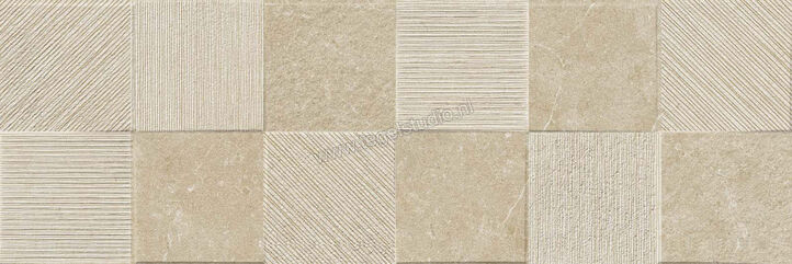  Ragno Eterna Greige 30x90 cm Wandtegel Quadro 3D Mat Gestructureerd Naturale R8HW | 365761