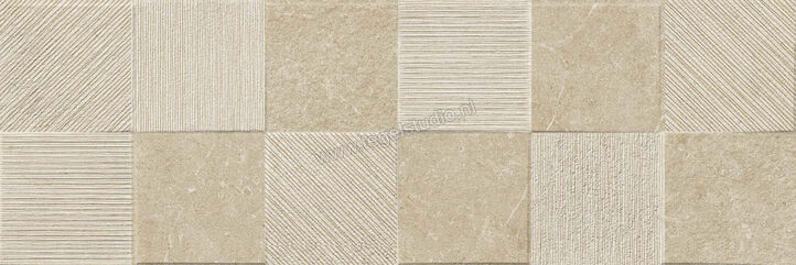  Ragno Eterna Greige 30x90 cm Wandtegel Quadro 3D Mat Gestructureerd Naturale R8HW | 365770