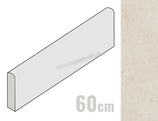  Ragno Eterna Blanco 8x60 cm Plint Mat Vlak Naturale R8MS | 366511