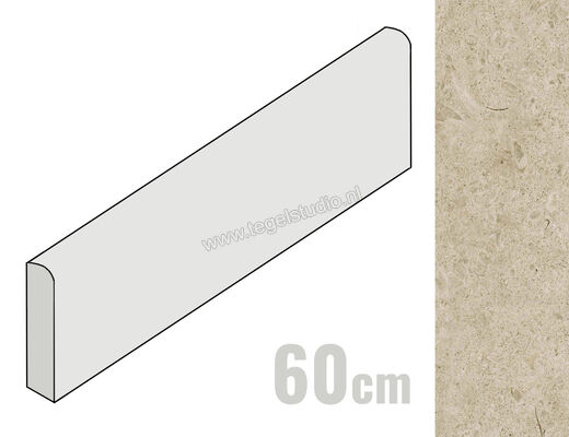  Ragno Eterna Greige 8x60 cm Plint Mat Vlak Naturale R8MU | 366520