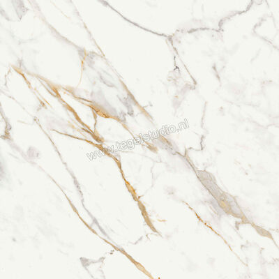  Ragno Incanto Calacatta Michelangelo 75x75 cm Vloertegel / Wandtegel Glanzend Vlak Naturale R8XU | 369820