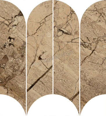  Ragno Incanto Breccia Aurora 28.1x31 cm Mozaiek Ventaglio Glanzend Vlak Naturale R9CC | 372946