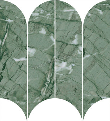 Ragno Incanto Verde Antigua 28.1x31 cm Mozaiek Ventaglio Glanzend Vlak Naturale R9CG | 372991