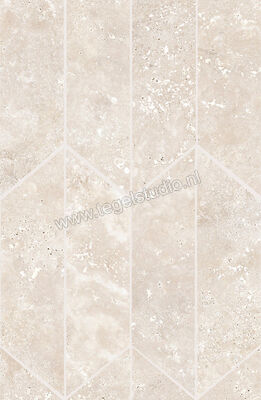 Ragno Realstone_Travertino Cross Bianco 29.4x40.7 cm Mozaiek Losanga Mat Vlak Naturale RCL9 | 374950