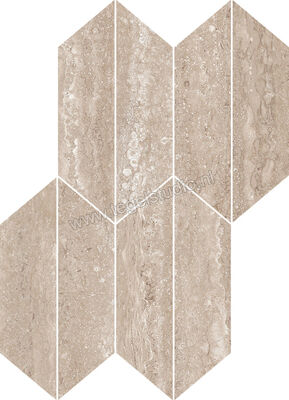  Ragno Realstone_Travertino Vein Noce 29.4x40.7 cm Mozaiek Losanga Mat Vlak Naturale RCLD | 374971