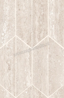  Ragno Realstone_Travertino Vein Bianco 29.4x40.7 cm Mozaiek Losanga Mat Vlak Naturale RCLE | 374974