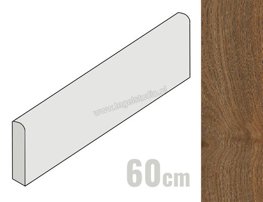  Ragno Secret Marrone 8x60 cm Plint Mat Gestructureerd Naturale RCQZ | 375628